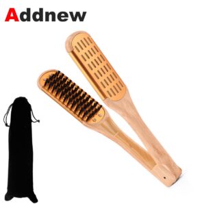 Addnew 美容師推薦 ツインブラシ 豚毛 袋付き